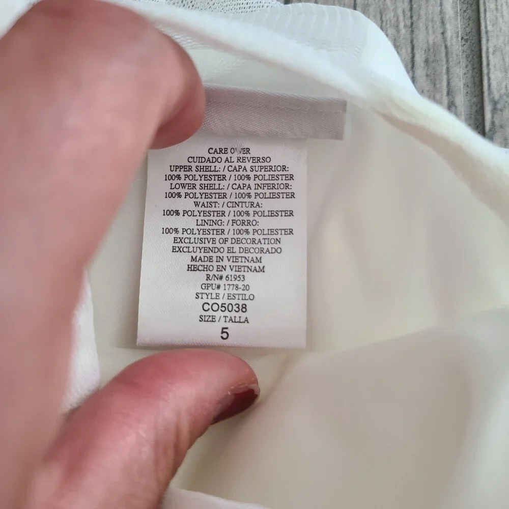 Jona Michelle Girls Ivory Tulle Party Dress with Pink Bow Size 5 – NWT - Picture 9 of 11